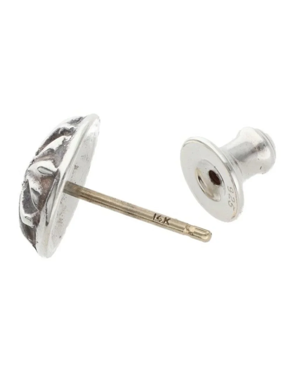 Chrome Hearts Stud Crsbll Dia Cross Ball Silver Single Earring